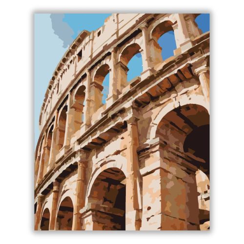Római Colosseum Közelről - számfestő készlet - Számfestő.hu