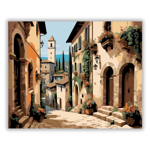 San Gimignano Kanyargós Sikátora - Számfestő.hu