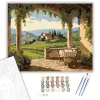 Toszkán Szőlőültetvény Terasza - számfestő készlet - Számfestő.hu - 80×100cm - keret nélkül