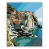 Cinque Terre Reggeli Fényben - számfestő készlet - Számfestő.hu - 60×70cm - Keret nélkül