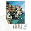 Cinque Terre Reggeli Fényben - számfestő készlet - Számfestő.hu - 50×60cm - keret nélkül