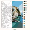 Cinque Terre Reggeli Fényben - számfestő készlet - Számfestő.hu - 40×50cm - Keret nélkül