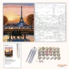 Eiffel-torony Naplementében a Trocadéro Kertjeiből - számfestő készlet - Számfestő.hu - 40×50cm - Keret nélkül