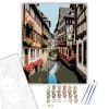 Strasbourgi Fachwerkházak és Csatorna - számfestő készlet - Számfestő.hu - 40×50cm - keret nélkül