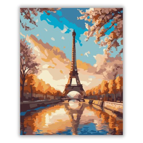 Eiffel-torony Tavaszi Virágzásban - Számfestő.hu