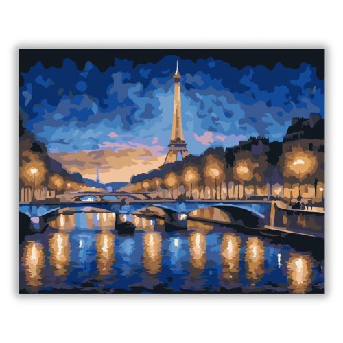 Eiffel-torony Éjszakai Fényekben - Számfestő.hu