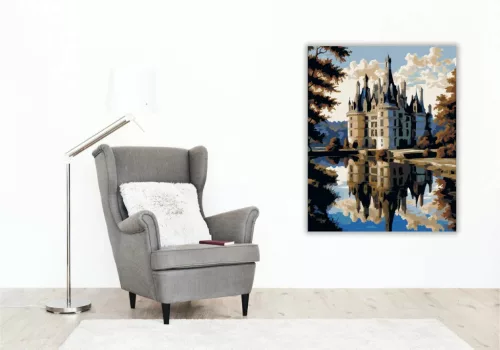 Château de Chambord - számfestő készlet - Számfestő.hu - 40×50cm - Keret nélkül