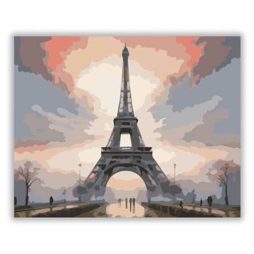 Eiffel-torony Ködfátyolban - Számfestő.hu