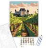 Loire-völgyi Szőlőskert Kastéllyal - számfestő készlet - Számfestő.hu - 50×60cm - keret nélkül