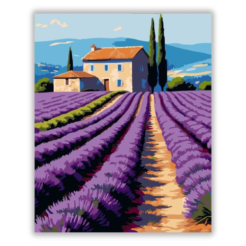 Provence-i Levendulamező és Kőház - Számfestő.hu