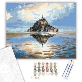 Mont Saint-Michel - számfestő készlet - Számfestő.hu - 40×50cm - keret nélkül