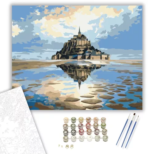 Mont Saint-Michel - számfestő készlet - Számfestő.hu - 50×60cm - keret nélkül