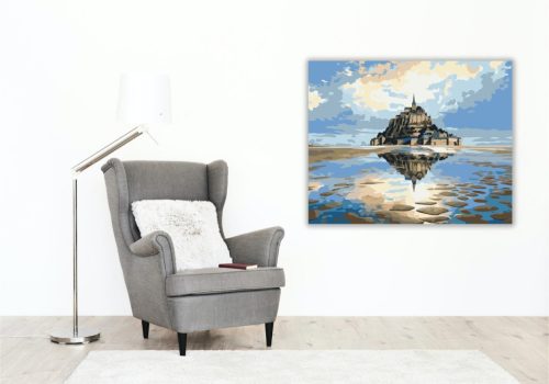 Mont Saint-Michel - számfestő készlet - Számfestő.hu - 40×50cm - keret nélkül
