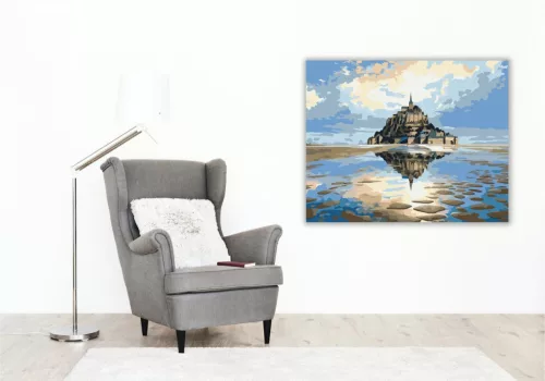 Mont Saint-Michel - számfestő készlet - Számfestő.hu - 50×60cm - keret nélkül