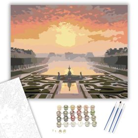 Versailles-i Palota Napfelkeltekor - számfestő készlet - Számfestő.hu - 40×50cm - keret nélkül