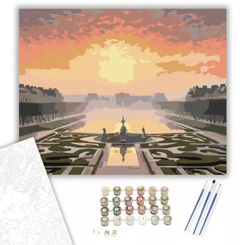 Versailles-i Palota Napfelkeltekor - számfestő készlet - Számfestő.hu - 40×50cm - keret nélkül