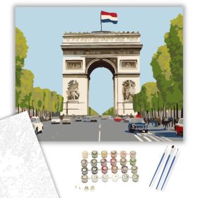 Diadalív és a Champs-Élysées - számfestő készlet - Számfestő.hu - 40×50cm - keret nélkül
