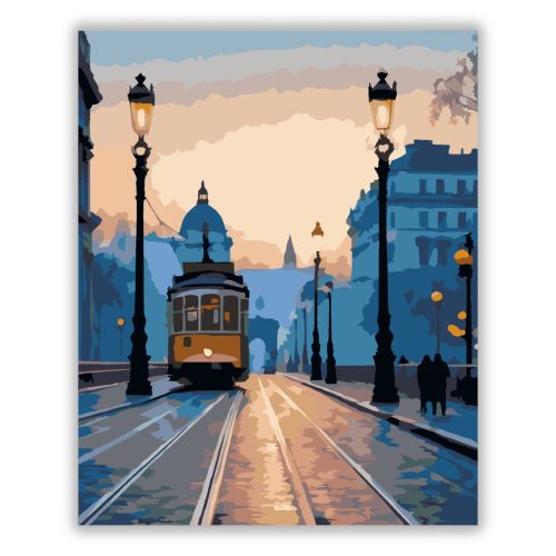 Lánchíd Alkonyati Villamos - Számfestő.hu