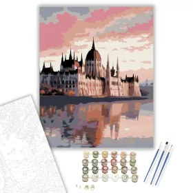 Parlament Napkeltekor - számfestő készlet - Számfestő.hu - 40×50cm - keret nélkül