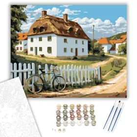 Magyar Falu Hétköznapi Élete - számfestő készlet - Számfestő.hu - 40×50cm - keret nélkül