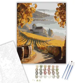 Tokaji Őszi Reggel - számfestő készlet - Számfestő.hu - 40×50cm - keret nélkül