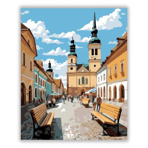 Eger Főtere a Minorita Templommal - Számfestő.hu