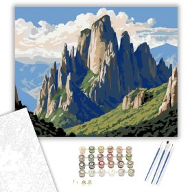 Montserrat Hegység és Kolostor - számfestő készlet - Számfestő.hu - 40×50cm - keret nélkül