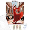 Flamenco Táncos Cordobai Udvarban - számfestő készlet - Számfestő.hu - 40×50cm - Keret nélkül