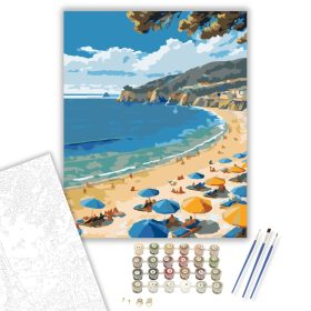 San Sebastián Tengerpart - számfestő készlet - Számfestő.hu - 40×50cm - keret nélkül