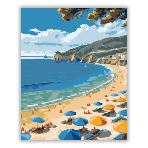 San Sebastián Tengerpart - számfestő készlet - Számfestő.hu