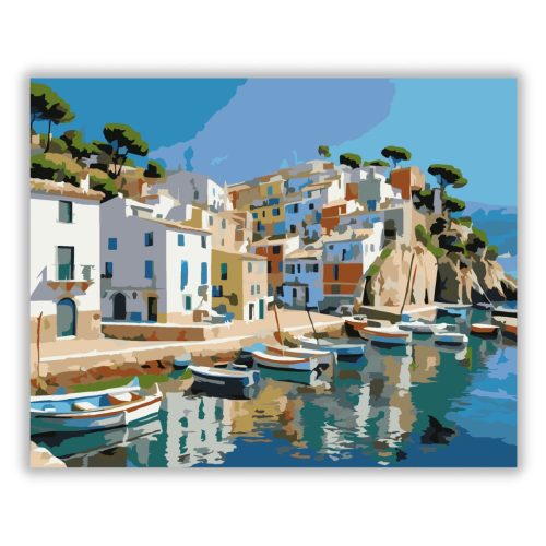 Costa Brava Halászfalva - számfestő készlet - Számfestő.hu