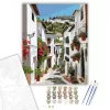 Granadai Utca és Alhambra - számfestő készlet - Számfestő.hu - 40×50cm - keretre feszítve