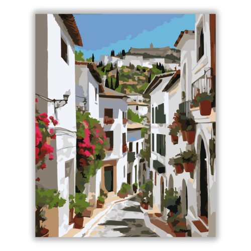 Granadai Utca és Alhambra - számfestő készlet - Számfestő.hu