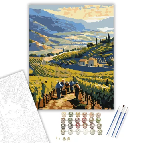 La Rioja Szőlőbetakarítás - számfestő készlet - Számfestő.hu - 80×100cm - keret nélkül