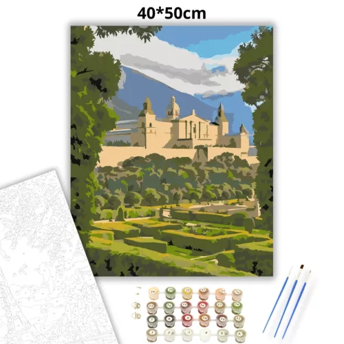 El Escorial Monostor - számfestő készlet - Számfestő.hu - 40×50cm - Keret nélkül