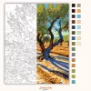 Andalúziai Olajfaliget - számfestő készlet - Számfestő.hu - 40×50cm - Keret nélkül