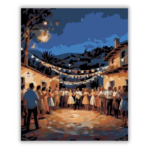 Spanyol Falu Esti Fiesta - számfestő készlet - Számfestő.hu
