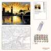 Big Ben és a Westminster Palota Naplementében - számfestő készlet - Számfestő.hu - 40×50cm - Keret nélkül