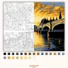 Big Ben és a Westminster Palota Naplementében - számfestő készlet - Számfestő.hu - 40×50cm - Keretre feszítve