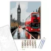 Big Ben és Westminster Bridge Esős Reggelen - számfestő készlet - Számfestő.hu - 50×60cm - keretre feszítve