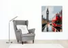 Big Ben és Westminster Bridge Esős Reggelen - számfestő készlet - Számfestő.hu - 80×100cm - keretre feszítve