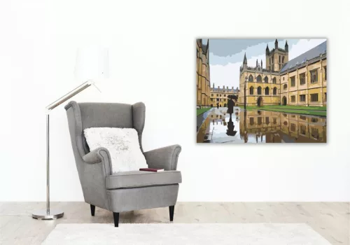 Oxfordi Egyetem Esős Nap - számfestő készlet - Számfestő.hu - 40×50cm - keret nélkül