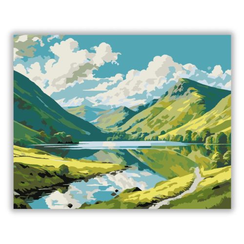 Lake District Tájkép - számfestő készlet - Számfestő.hu