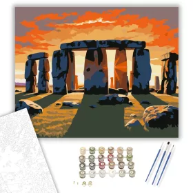 Stonehenge Naplementében - számfestő készlet - Számfestő.hu - 40×50cm - keret nélkül