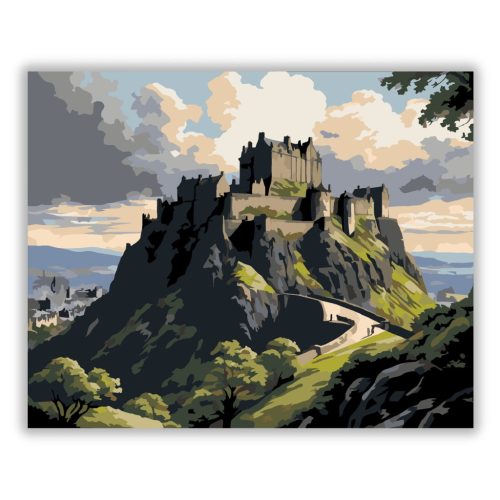 Edinburgh-i Kastély és a Régi Város - számfestő készlet - Számfestő.hu