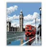 Big Ben és a Piros Busz - számfestő készlet - Számfestő.hu - 40×50cm - Keret nélkül