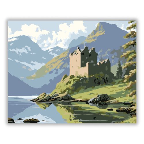 Skót Kastély a Loch Partján - Számfestő.hu