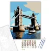 Tower Bridge Nyári Napon - számfestő készlet - Számfestő.hu - 40×50cm - keret nélkül
