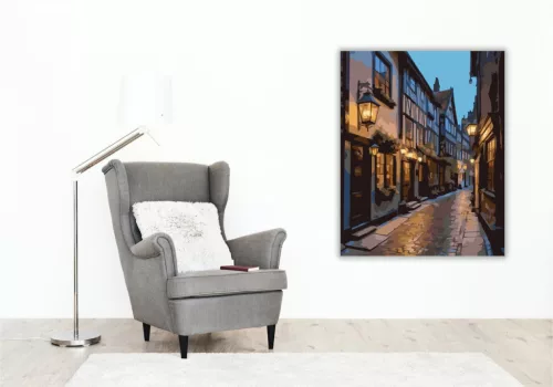 York Történelmi Utca - számfestő készlet - Számfestő.hu - 60×70cm - keret nélkül