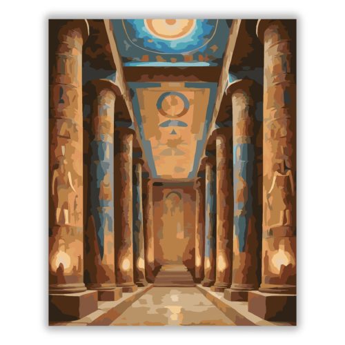 Egyiptomi Templombelső - számfestő készlet - Számfestő.hu